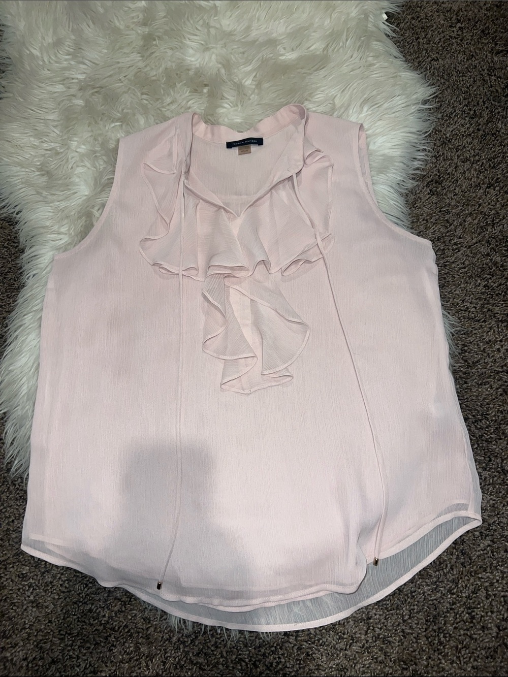 Tommy Hilfiger Light Pink Ruffle Sleeveless Camisole